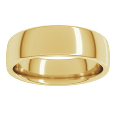 14K Yellow Gold 6 mm Comfort-Fit European-Style Band Size 9
