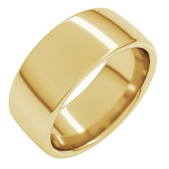 14K Yellow Gold 8 mm Comfort-Fit European-Style Band Size 9