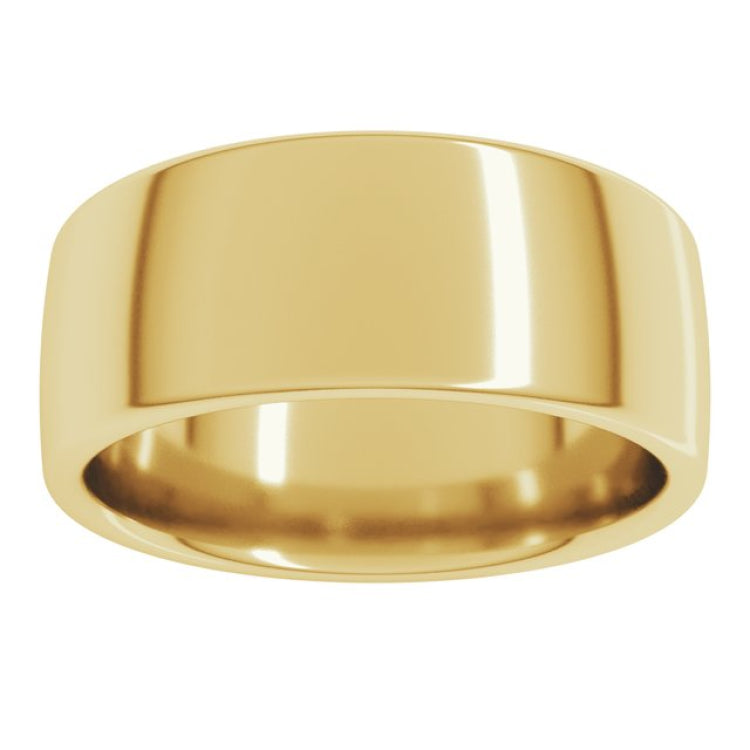 14K Yellow Gold 8 mm Comfort-Fit European-Style Band Size 9