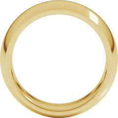 14K Yellow Gold 8 mm Comfort-Fit Half Round Band Size 9