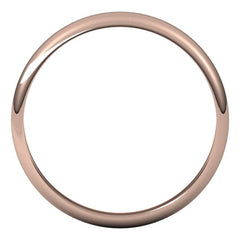 10K Rose Gold 3.5 mm Half Round Band Size 11