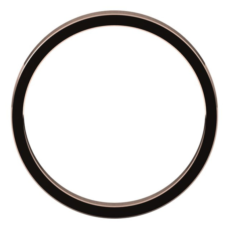 14K Rose Gold 2.5 mm Flat Band Size 6
