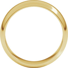 18K Yellow Gold 6 mm Half Round Band Size 8