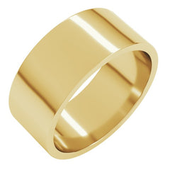 14K Yellow Gold 8 mm Flat Band Size 7.5