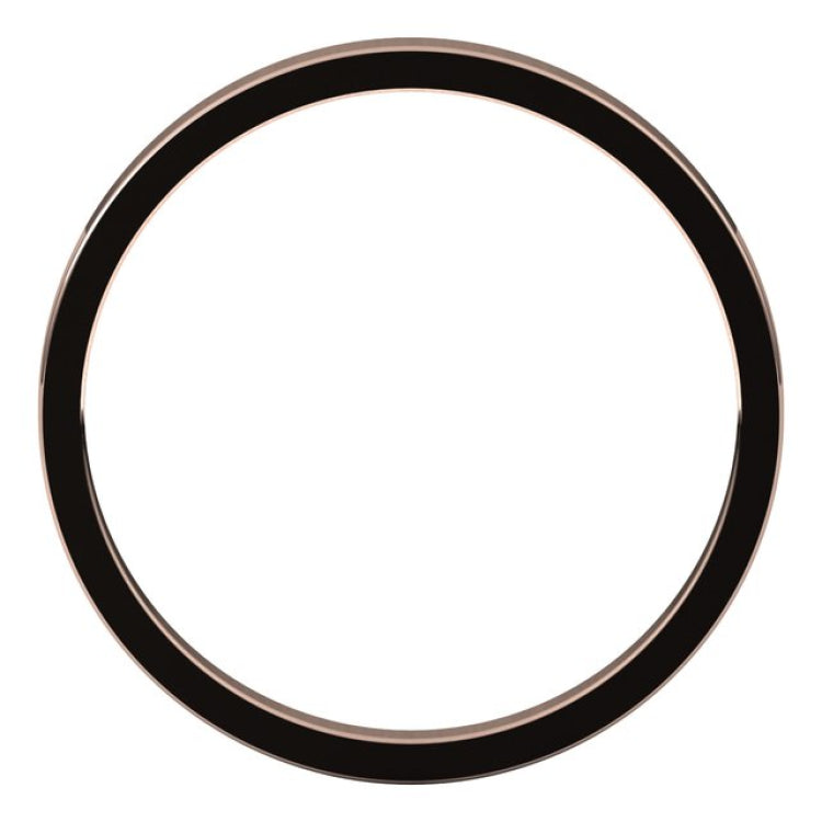 14K Rose Gold 2 mm Flat Band Size 6