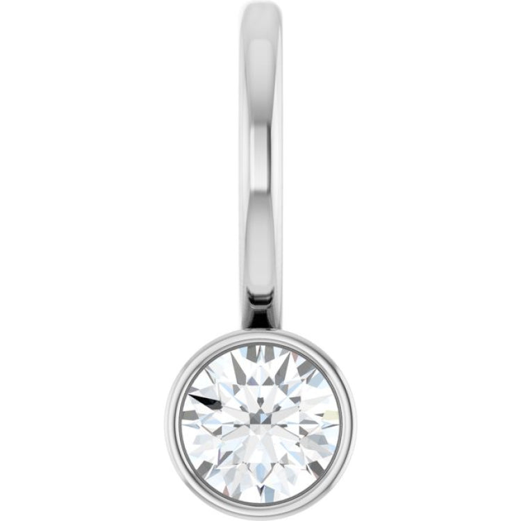 14K White Gold 1/6 CTW Natural Diamond Charm/Pendant