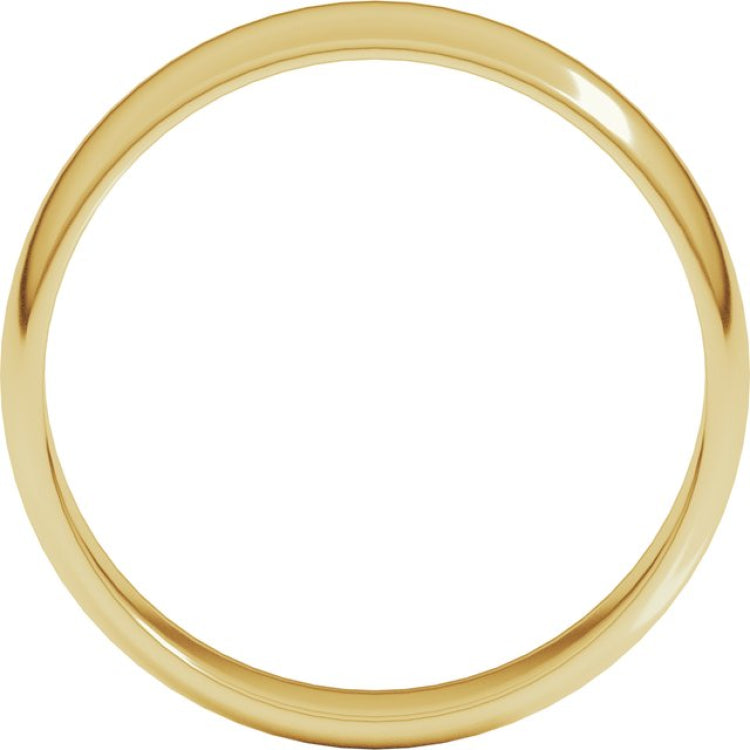 10K Yellow Gold 5 mm Lightweight Half Round Band Size 9.5