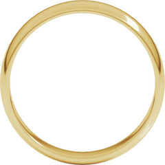 10K Yellow Gold 5 mm Lightweight Half Round Band Size 9.5