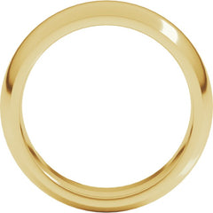 14K Yellow Gold 7 mm Comfort-Fit Half Round Band Size 7.5