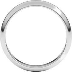 14K White Gold 4 mm Half Round Band Size 6.5