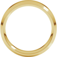 14K Yellow Gold 6 mm Beveled-Edge Comfort-Fit Flat Band Size 7