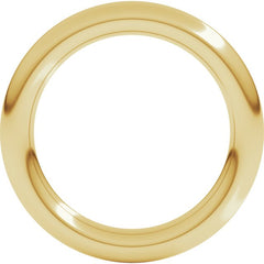 14K Yellow Gold 3 mm Comfort-Fit Full Round Band Size 5.5