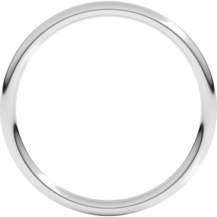 Sterling Silver 1.5 mm Comfort-Fit Full Round Band Size 7.5