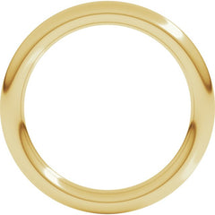 14K Yellow Gold 2.5 mm Comfort-Fit Full Round Band Size 7.5