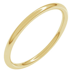 14K Yellow Gold 1.5 mm Comfort-Fit Full Round Band Size 7