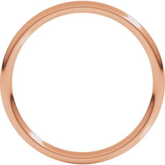 14K Rose Gold 1.5 mm Comfort-Fit Full Round Band Size 7