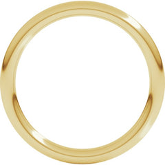 10K Yellow Gold 2 mm Comfort-Fit Full Round Band Size 7