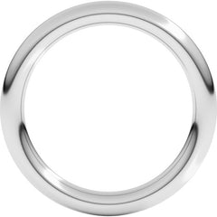 14K White Gold 2.5 mm Comfort-Fit Full Round Band Size 7