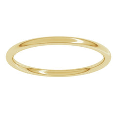 14K Yellow Gold 1.5 mm Comfort-Fit Full Round Band Size 9