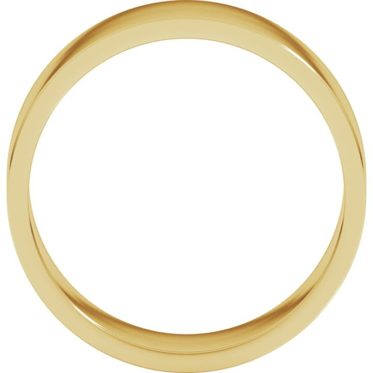 14K Yellow Gold 7 mm Flat Band Size 11