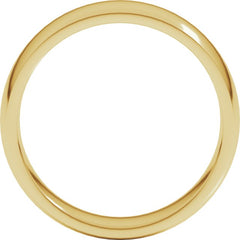 14K Yellow Gold 6 mm Lightweight Comfort-Fit Half Round Band Size 13.5