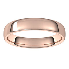 14K Rose Gold 4.5 mm Comfort-Fit European-Style Band Size 10