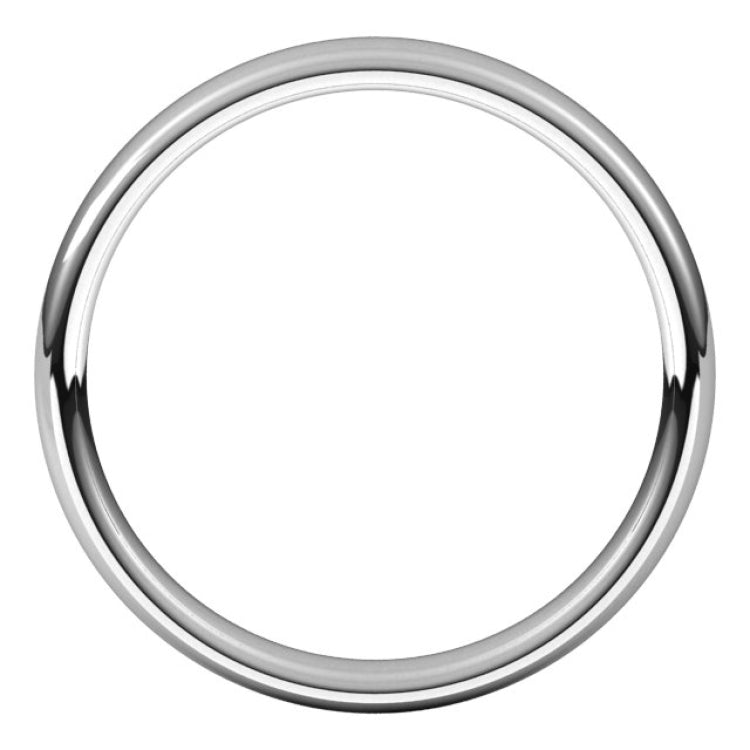 14K White Gold 3.5 mm Comfort-Fit European-Style Band Size 4.5