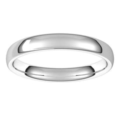 14K White Gold 3.5 mm Comfort-Fit European-Style Band Size 4.5