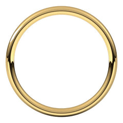 14K Yellow Gold 2.5 mm Comfort-Fit European-Style Band Size 5.5