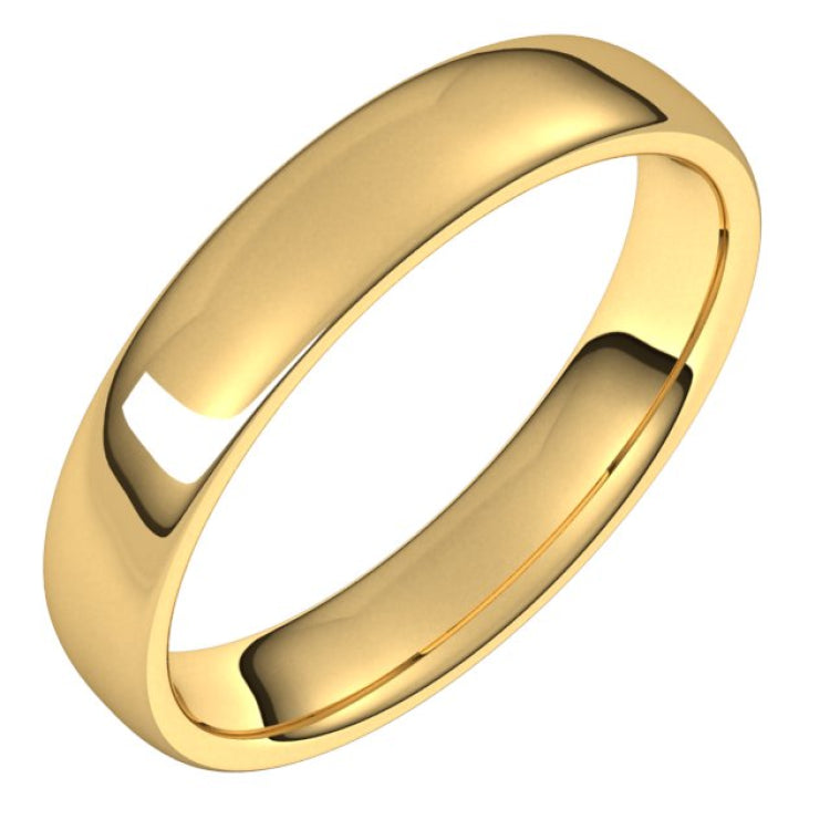 14K Yellow Gold 4.5 mm Comfort-Fit European-Style Band Size 5.5