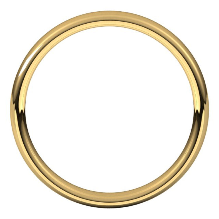 18K Yellow Gold 3.5 mm Comfort-Fit European-Style Band Size 9.5