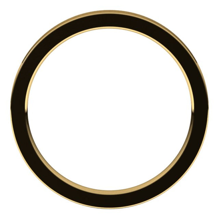 14K Yellow Gold 2 mm Comfort-Fit Flat Band Size 8