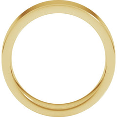 14K Yellow Gold 6 mm Comfort-Fit Flat Band Size 13