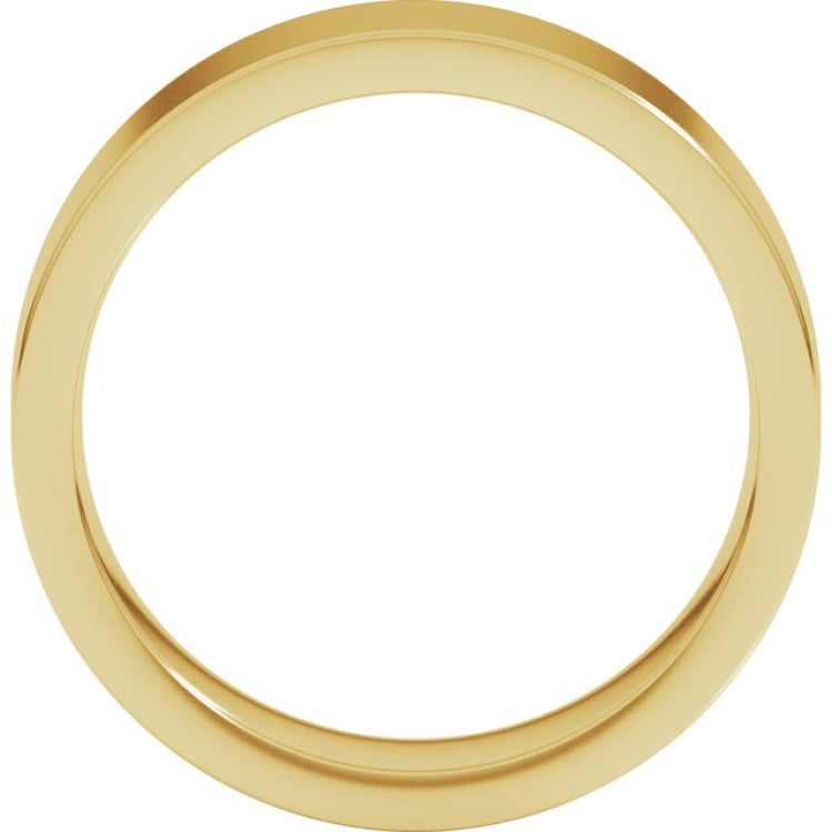 18K Yellow Gold 6 mm Comfort-Fit Flat Band Size 5