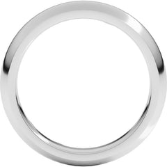 10K White Gold 4 mm Comfort-Fit Half Round Band Size 11