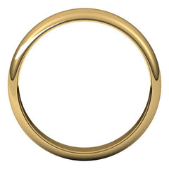14K Yellow Gold 4.5 mm Half Round Band Size 9.5