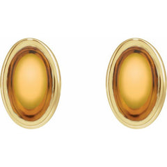 14K Yellow Gold Natural Citrine Earrings
