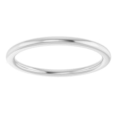 18K White Gold 1.5 mm Comfort-Fit European-Style Band Size 5.5