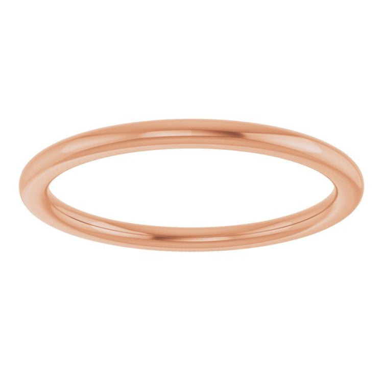 18K Rose Gold 1.5 mm Comfort-Fit European-Style Band Size 6