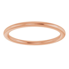 18K Rose Gold 1.5 mm Comfort-Fit European-Style Band Size 6