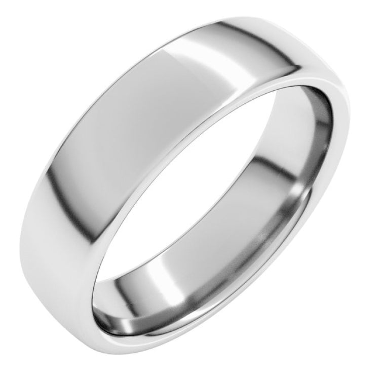Sterling Silver 5.5 mm Comfort-Fit European-Style Band Size 9