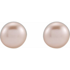Sterling Silver Cultured Pink Freshwater Pearl Earrings