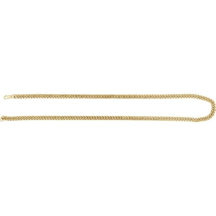 14K Yellow Gold-Filled 4.8 mm Curb 18" Chain