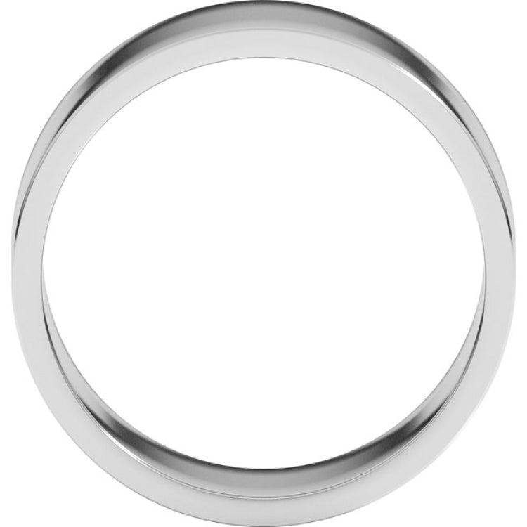 14K White Gold 8 mm Flat Band Size 7