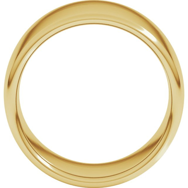 14K Yellow Gold 12 mm Comfort-Fit European-Style Band Size 12