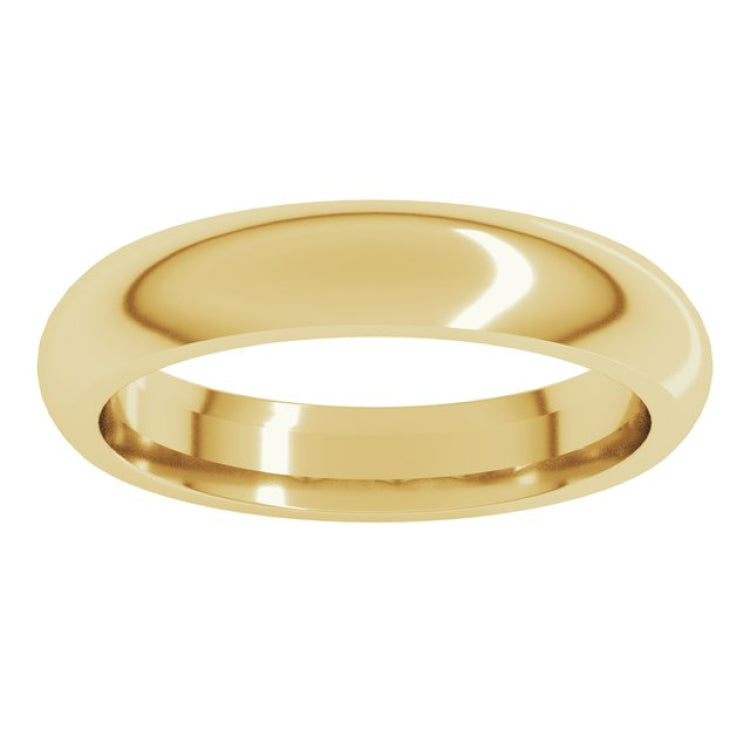 18K Yellow Gold 4 mm Comfort-Fit Half Round Band Size 6