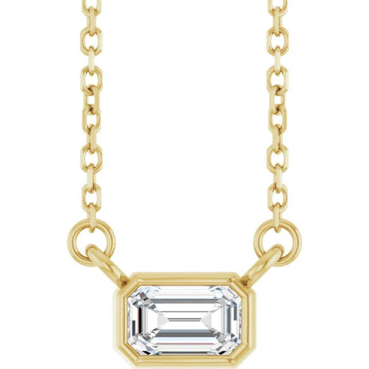 14K Yellow Gold 1/3 CT Lab-Grown Diamond 18" Necklace