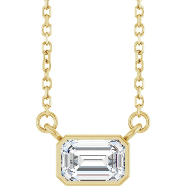 14K Yellow Gold 1/2 CT Lab-Grown Diamond 18" Necklace