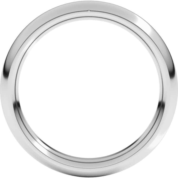18K White Gold 3.5 mm Comfort-Fit Half Round Band Size 11