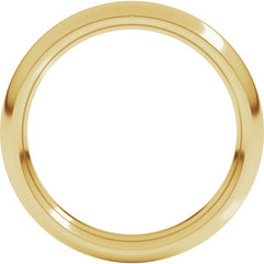 14K Yellow Gold 3.5 mm Comfort-Fit Half Round Band Size 3.5